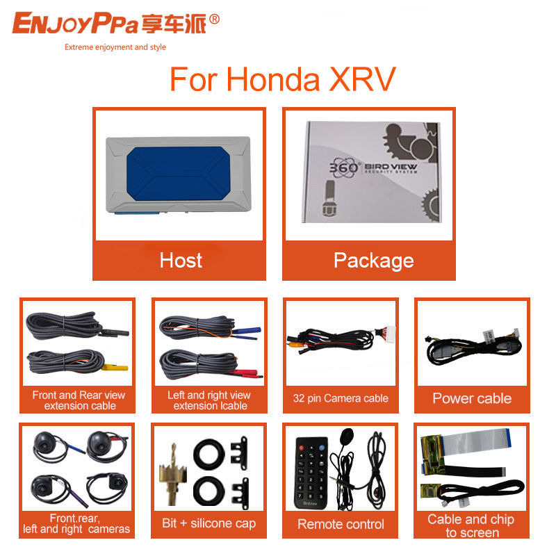 ループ記録付きのホンダXRVのための高安全度360カーカメラシステム