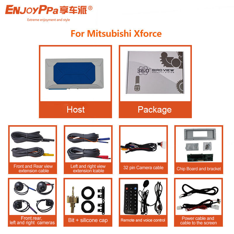 パノラマカーセキュリティカメラシステム 360 Mitsubishi Xforce 8インチスクリーン