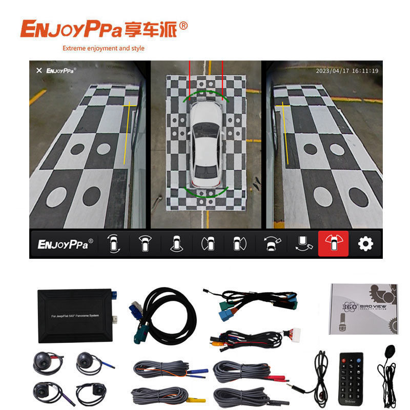 駐車補助運転記録器付きのジープ10インチ用車用広角360度カメラシステム