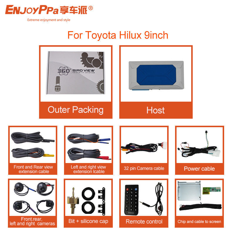 夜間視力と駐車支援 トヨタ・ヒラックス 最高級監視用の360カーカメラシステム