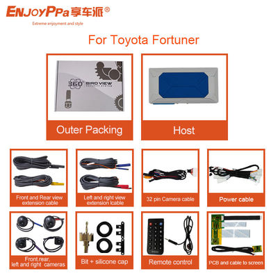トヨタ・フォーチュナー用のタッチスクリーン360カーセキュリティカメラシステム 設置が簡単