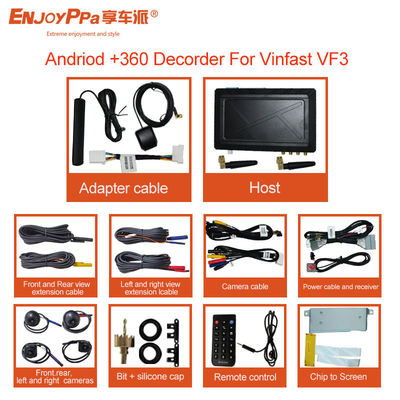 Vinfast VF 3 360 カーカメラ 12V 電源と 1080P 解像度 アンドロイドシステムによるオリジナル画面更新